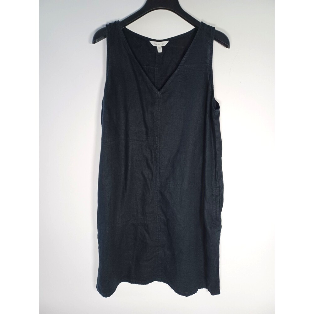 Garnet Hill European Flax Linen Dress Size 12‎ Minimalist Coastal Lagenlook
